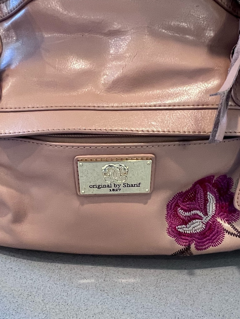 Embroidered Vintage Floral Butterflies Satchel Original by Sharif 1827 Handbag - Picture 11 of 16